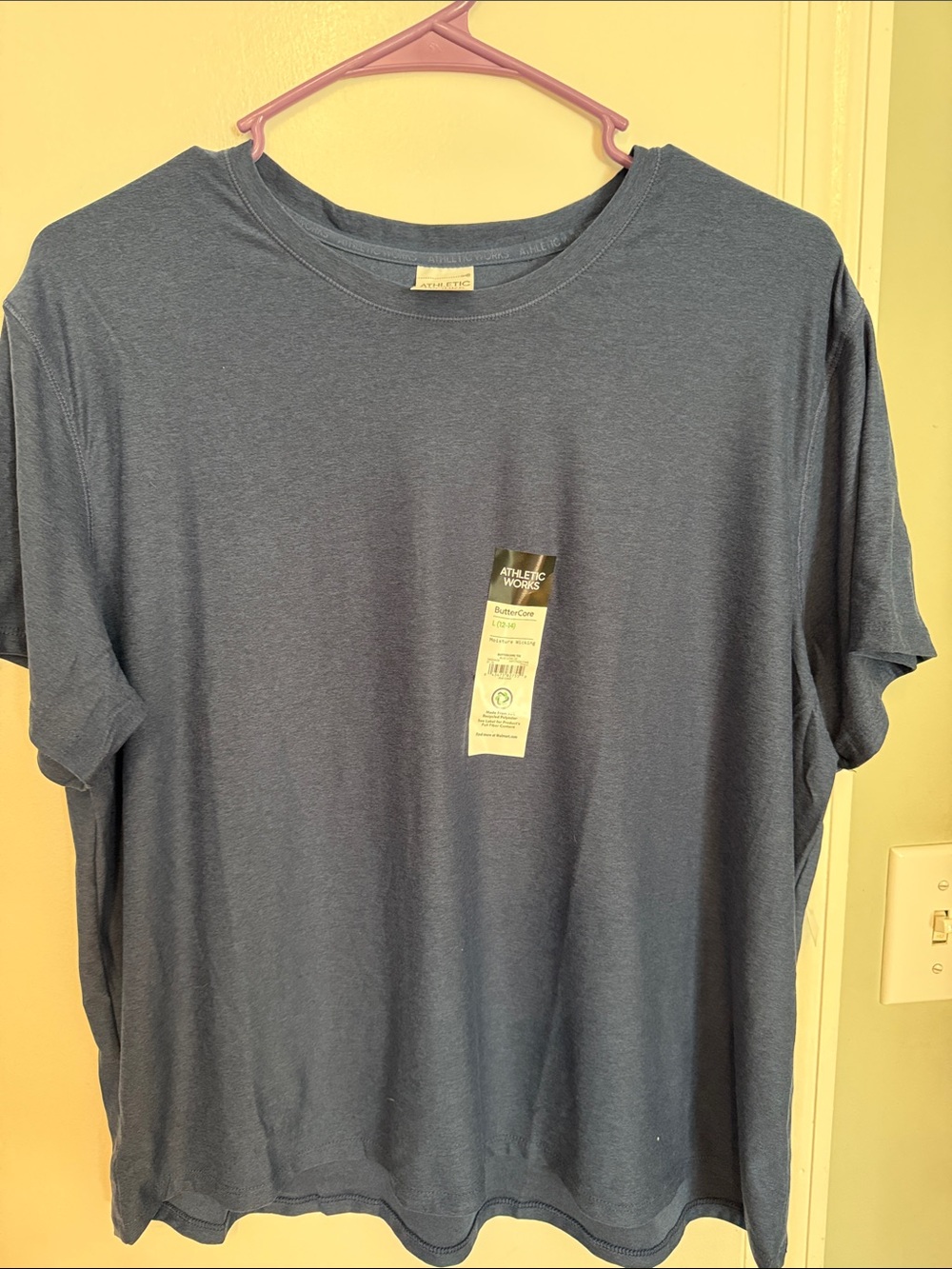 Athletic Works Women's Navy Short Sleeve Crew Tee